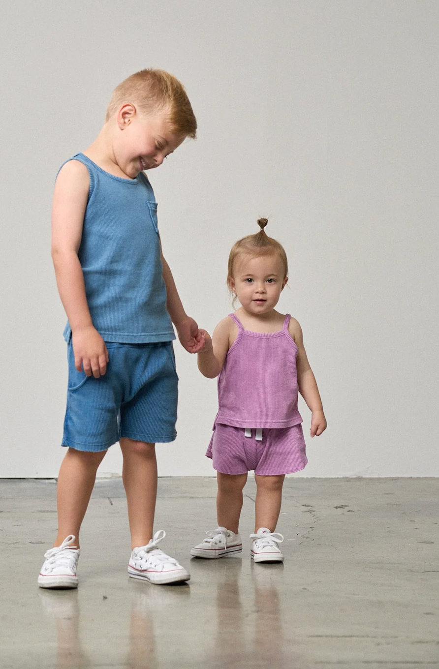 LITTLE BIPSY - Waffle Short | Purple