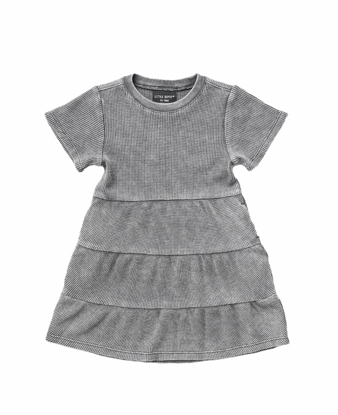LITTLE BIPSY - Acid Wash Waffle Dress