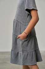 LITTLE BIPSY - Acid Wash Waffle Dress