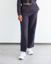 BRUNETTE THE LABEL - Waffle Wide Leg Pant | Navy