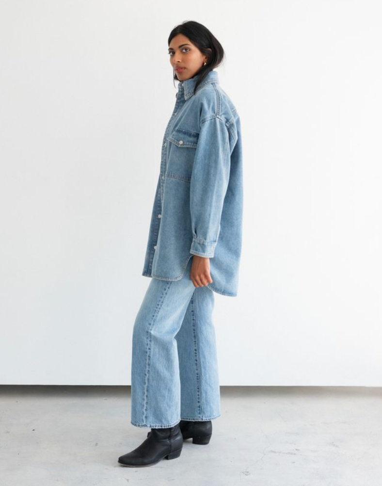 BRUNETTE THE LABEL - Shania Denim Jacket | Vintage Blue