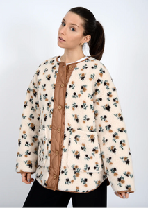 RD STYLE - Sophia Sherpa Button Front Jacket