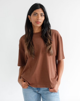 BRUNETTE THE LABEL - Boxy Tee | Brown