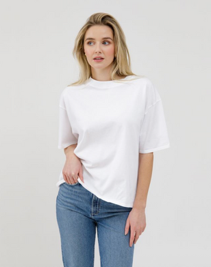BRUNETTE THE LABEL - Boxy Tee | White