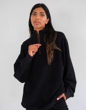 BRUNETTE THE LABEL - Not Your BF's Half Zip | HOCKEY MOM x Mini Citizen (black)