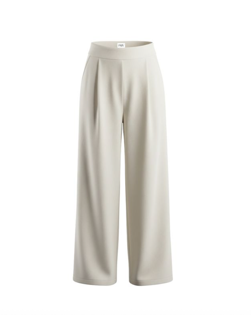 PRIV - LuxeFlow Trouser Pant | Cream