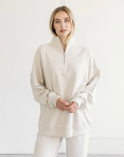 BRUNETTE THE LABEL - Not Your Boyfriend's Half Zip | Oatmeal