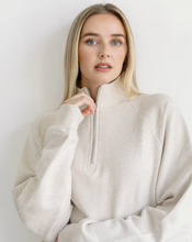 BRUNETTE THE LABEL - Not Your Boyfriend's Half Zip | Oatmeal