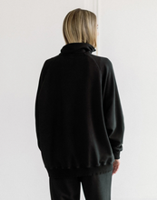 BRUNETTE THE LABEL - Not Your Boyfriend's Half Zip | Vintage Black
