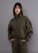 RD STYLE - Malta Fleece Mock Neck 1/2 Button Up