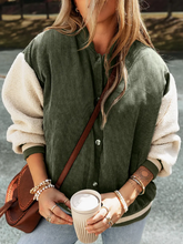 MINI CITIZEN - Custom Corduroy Fleece Button-Up Bomber Jacket | Mist Green