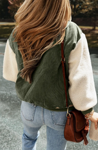 MINI CITIZEN - Custom Corduroy Fleece Button-Up Bomber Jacket | Mist Green