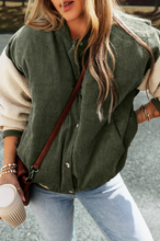 MINI CITIZEN - Custom Corduroy Fleece Button-Up Bomber Jacket | Mist Green