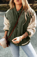 MINI CITIZEN - Custom Corduroy Fleece Button-Up Bomber Jacket | Mist Green