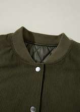 MINI CITIZEN - Custom Corduroy Fleece Button-Up Bomber Jacket | Mist Green