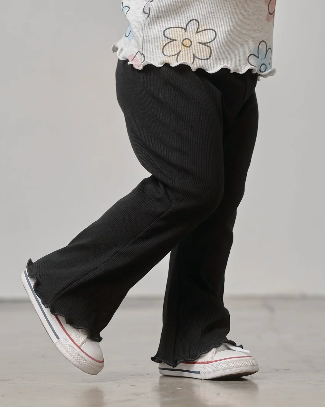 LITTLE BIPSY - Ribbed Flare Pant