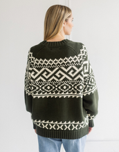 BRUNETTE THE LABEL - Fair Isle Knit Sweater | Olive