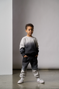 LITTLE BIPSY - Ombre Elevated Sweatpants | Black