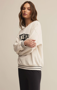 Z SUPPLY - Oversized LET'S GO Sweatshirt