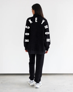 BRUNETTE THE LABEL - Not Your BF's Half Zip | HOCKEY MOM x Mini Citizen (black)