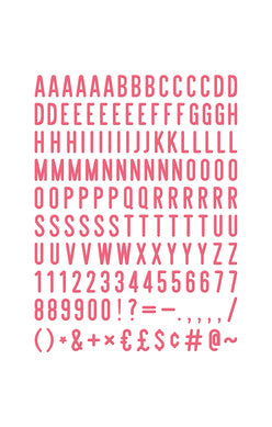 DCWV - 2" Letter Pack (148 pieces)