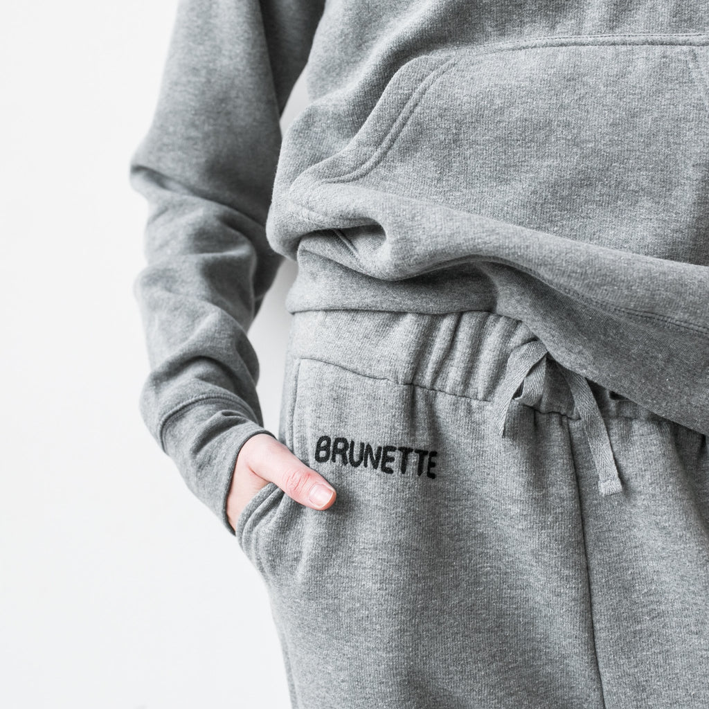 BRUNETTE THE LABEL - The "Middle Sister" Chainstitch Jogger | Heather Grey