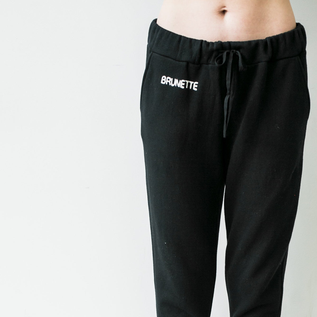 BRUNETTE THE LABEL - The "Middle Sister" Chainstitch Jogger | Black