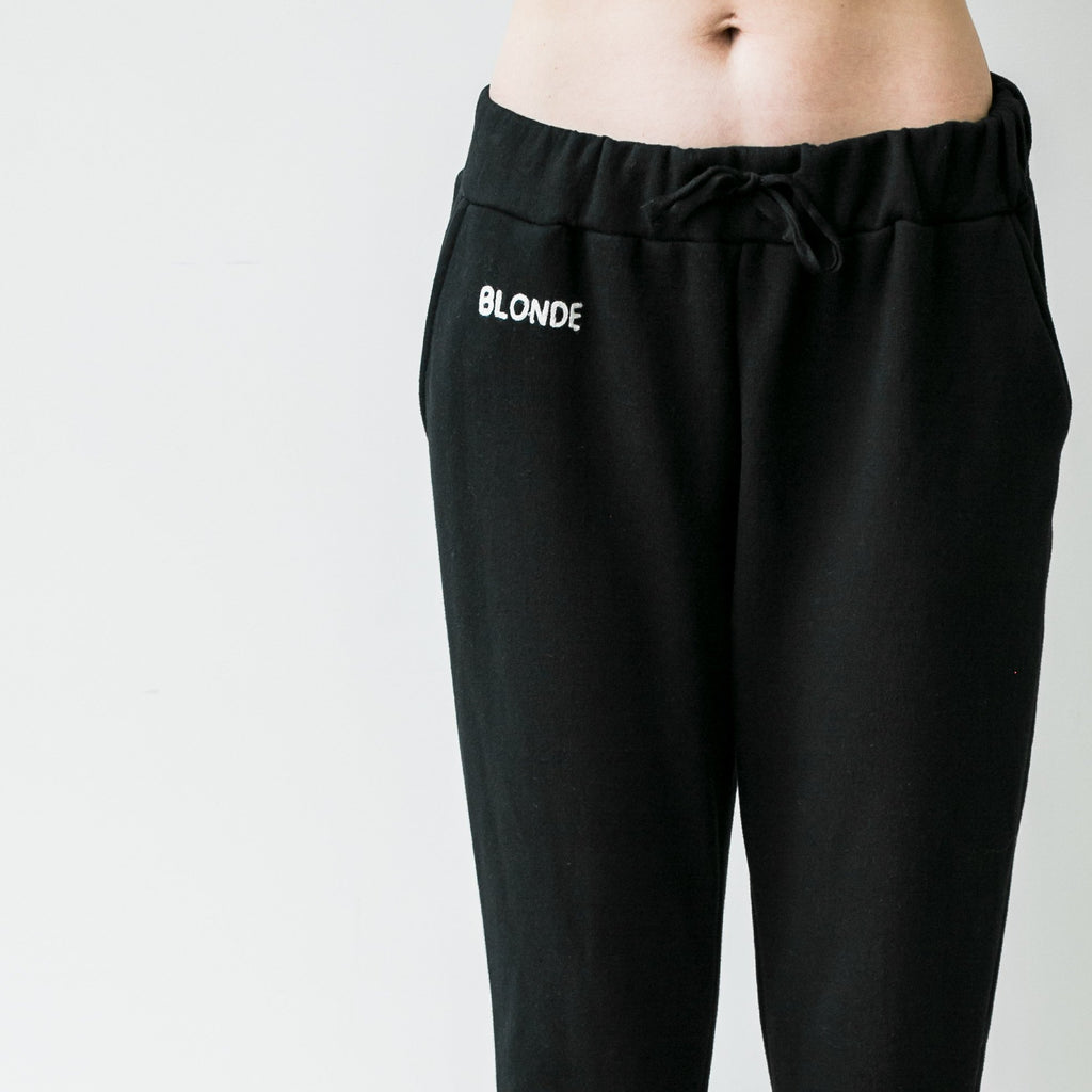 BRUNETTE THE LABEL - The "Middle Sister" Chainstitch Jogger | Black