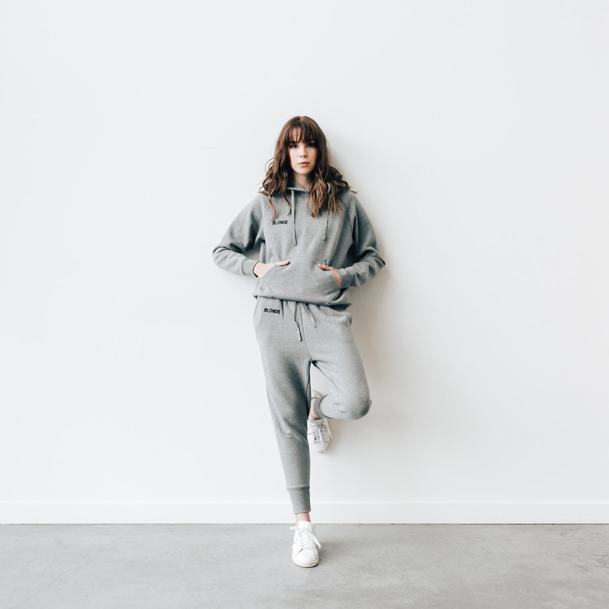 BRUNETTE THE LABEL - The "Middle Sister" Chainstitch Jogger | Heather Grey