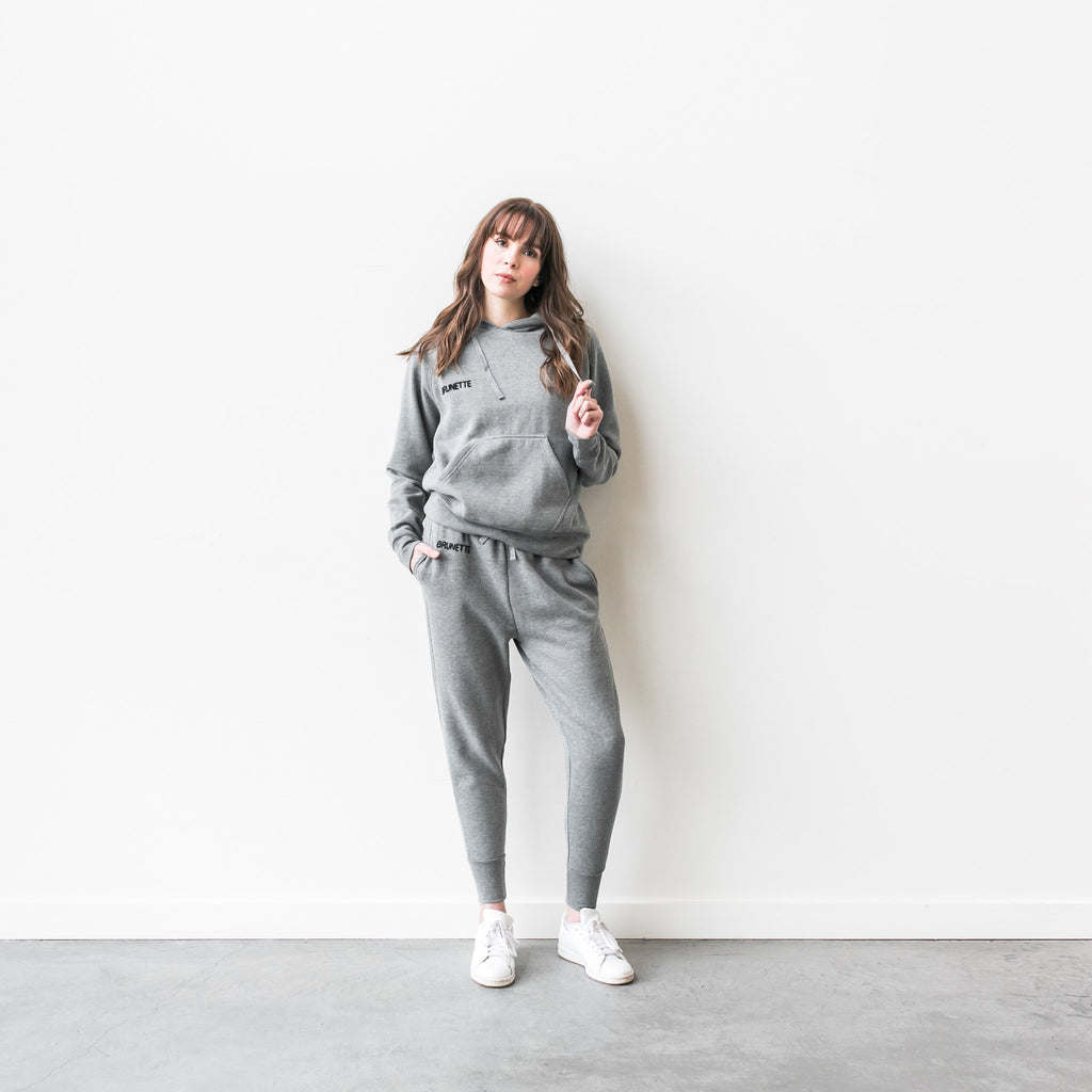 BRUNETTE THE LABEL - The "Middle Sister" Chainstitch Jogger | Heather Grey