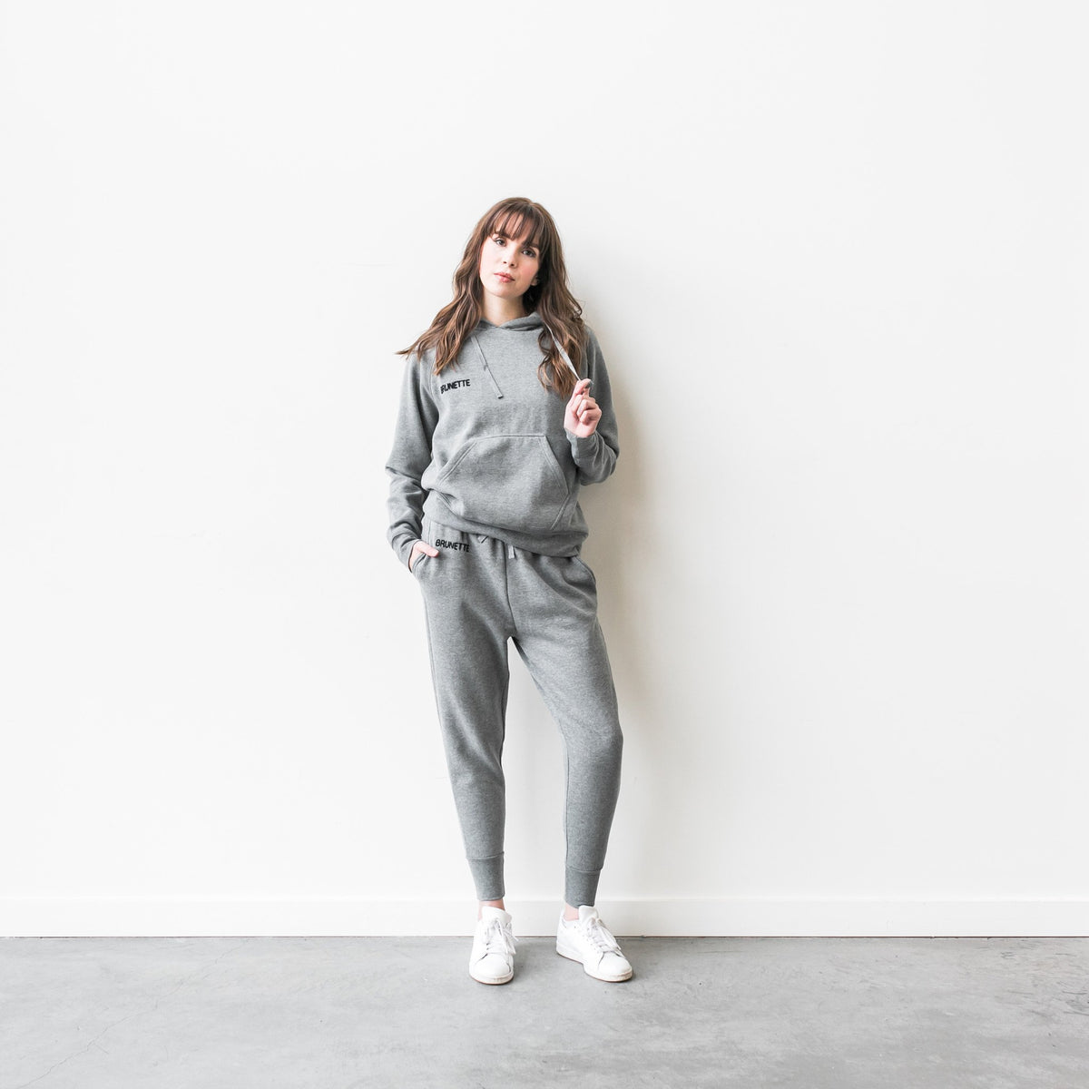BRUNETTE THE LABEL - The "Middle Sister" Chainstitch Jogger | Heather Grey