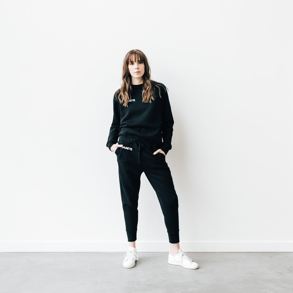BRUNETTE THE LABEL - The "Middle Sister" Chainstitch Jogger | Black