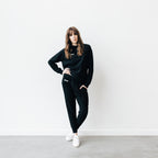 BRUNETTE THE LABEL - The "Middle Sister" Chainstitch Jogger | Black