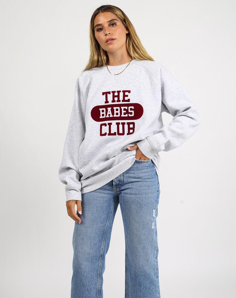 BRUNETTE THE LABEL - The "BABES CLUB" Big Sister Crew | Pebble Grey