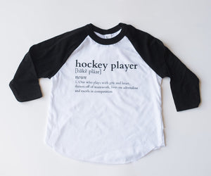 MINI CITIZEN - "Hockey Player" Youth Poly-Cotton 3/4 Raglan
