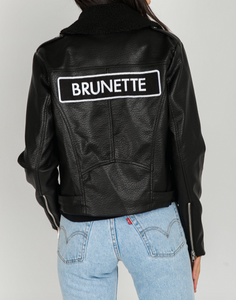 BRUNETTE THE LABEL - The "FLORENCE" Vegan Leather Moto Jacket