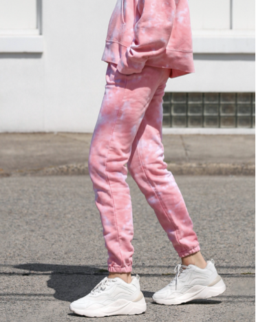 BRUNETTE THE LABEL - The BEST FRIEND Pink Marble Tie-Dye Jogger | Juicy Couture