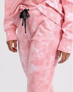 BRUNETTE THE LABEL - The BEST FRIEND Pink Marble Tie-Dye Jogger | Juicy Couture