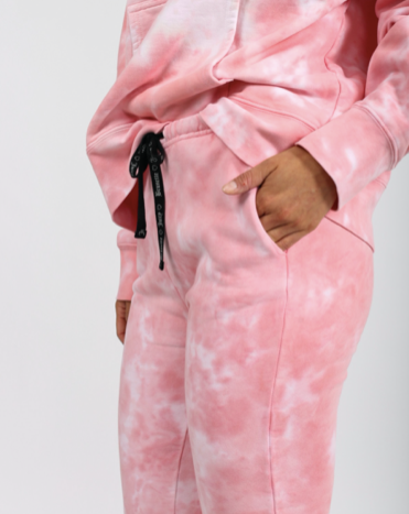 BRUNETTE THE LABEL - The BEST FRIEND Pink Marble Tie-Dye Jogger | Juicy Couture