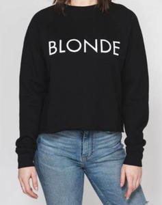 BRUNETTE THE LABEL - The BLONDE Cropped Crew w/ Raw Hem