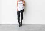 BRUNETTE THE LABEL - The CREW NECK Tank | White
