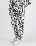 BRUNETTE THE LABEL - The SNOW LEOPARD Best Friend Jogger | Black & Cream