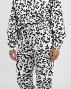 BRUNETTE THE LABEL - The SNOW LEOPARD Best Friend Jogger | Black & Cream