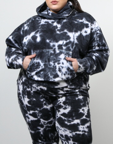 BRUNETTE THE LABEL - The MARBLE TIE DYE Best Friend Hoodie