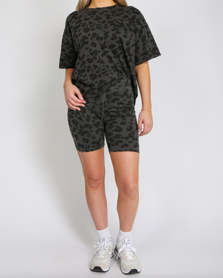 BRUNETTE THE LABEL - The "LEOPARD" Bike Shorts | Slate