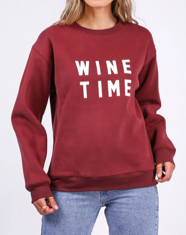 BRUNETTE THE LABEL - The WINE TIME Classic Crew