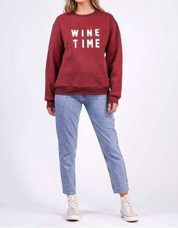 BRUNETTE THE LABEL - The WINE TIME Classic Crew