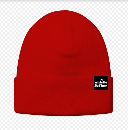 WHISTLE & FLUTE - Red Slouch Beanie