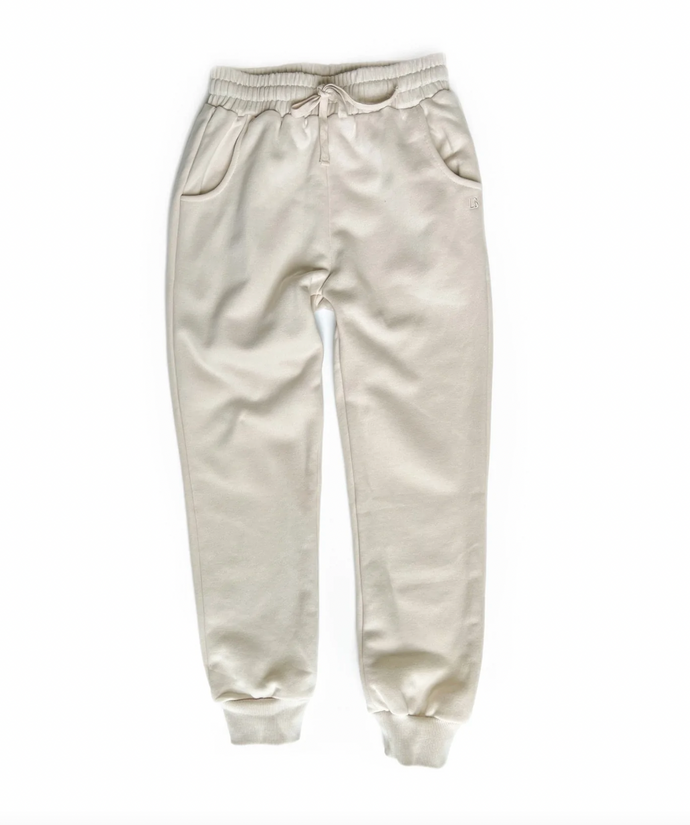 LITTLE BIPSY - Adult Embroidered Jogger | Ivory