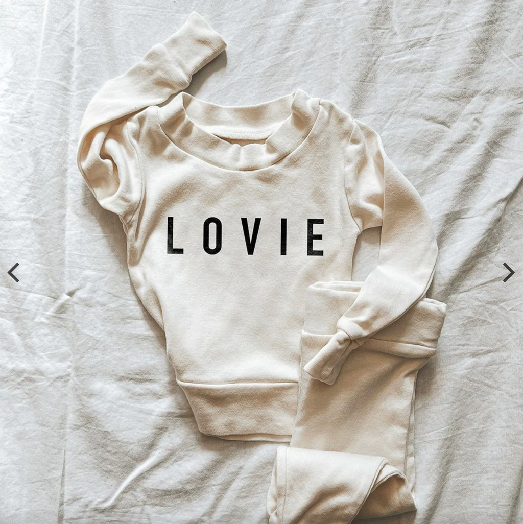 FORD & WYATT - Kids LOVIE Vanilla Pajama Set